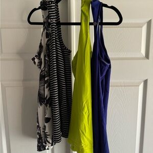 Lululemon Athletica Tank Tops - Black, Yellow, Blue